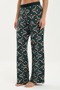 Длинные женские брюки из модала Mey серия Lee 17573 Зеленый