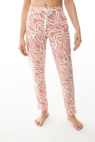 Длинные женские брюки из хлопка Mey серия Neele 17649 Пудра