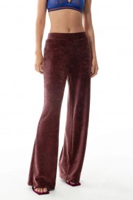 Длинные женские брюки из велюра Mey серия Naemi 17660 Махагон