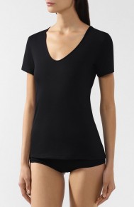 Хлопковая женская футболка Mey BALANCE 26482-3 Черный