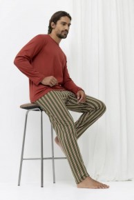 Пижама мужская Mey серия Stripes 34045 Красный